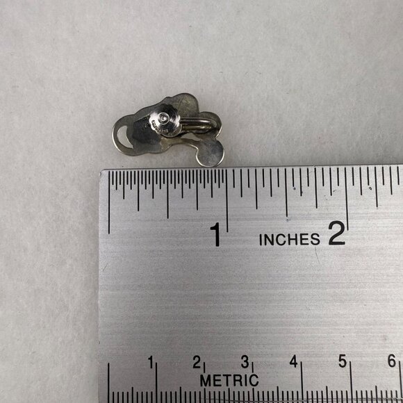 Kalo Sterling Silver Womens Floral Clip Screw On Earrings Handcrafted Intricate - Picture 7 of 7